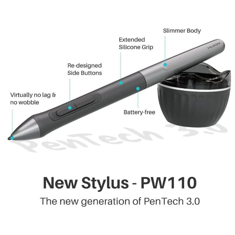 Huion Inspiroy 2S H641P - Tablet gráfica com caneta