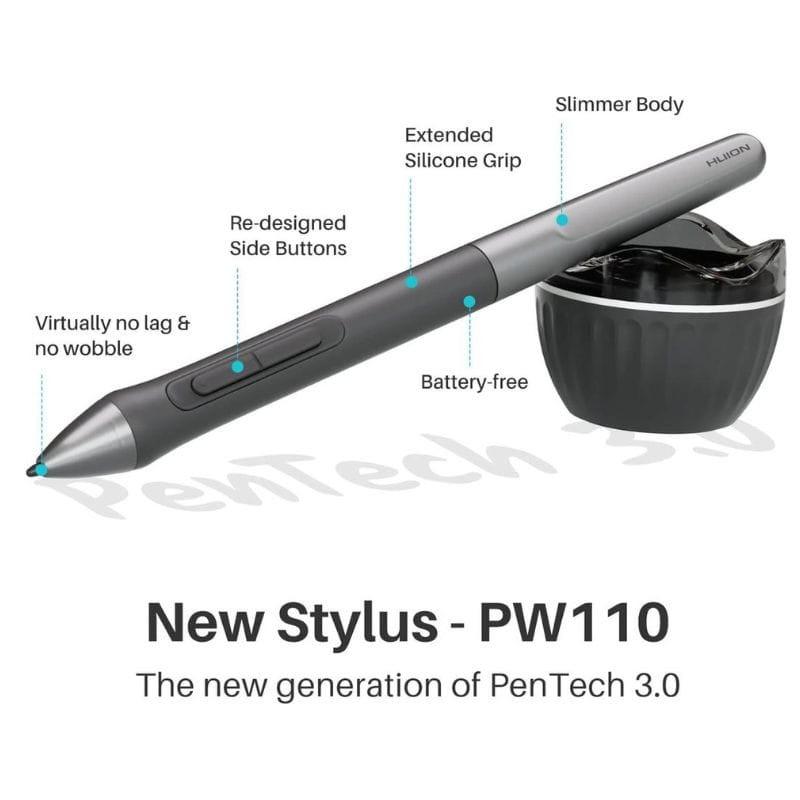 Huion Inspiroy 2S H641P - Tablet gráfica com caneta