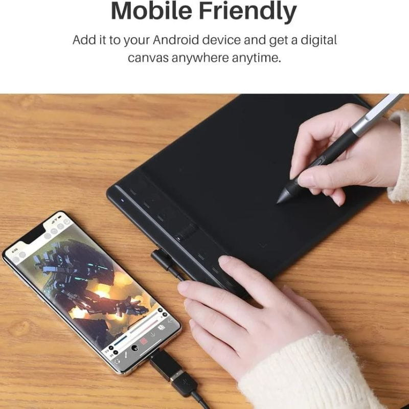 Huion Inspiroy 2S H641P - Tablet gráfica  Compatível com smartphone