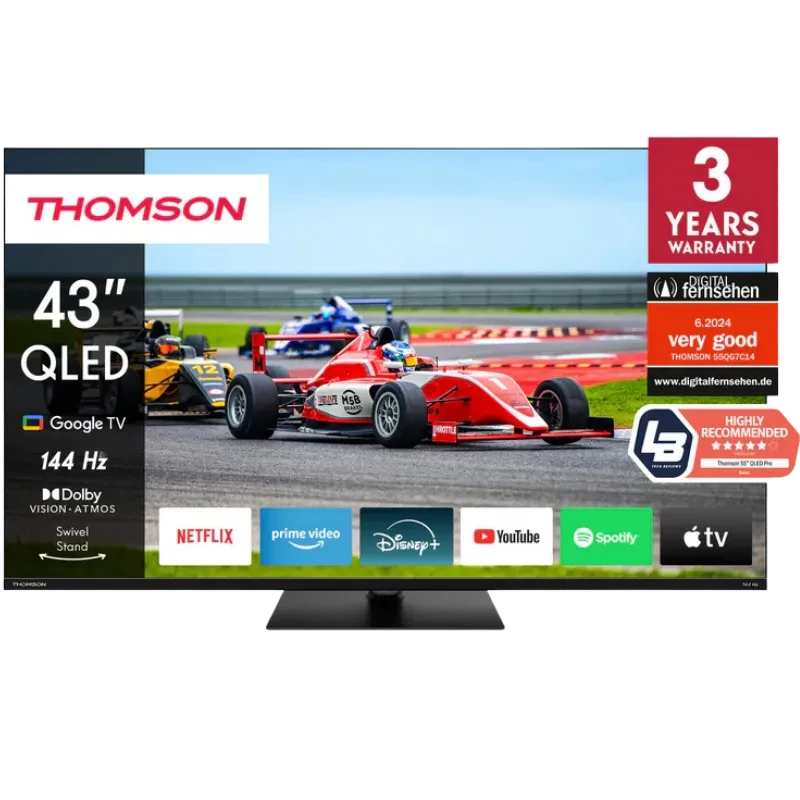Thomson 43QG7C14 43" 4K Ultra HD QLED SmartWi-Fi TV Negro