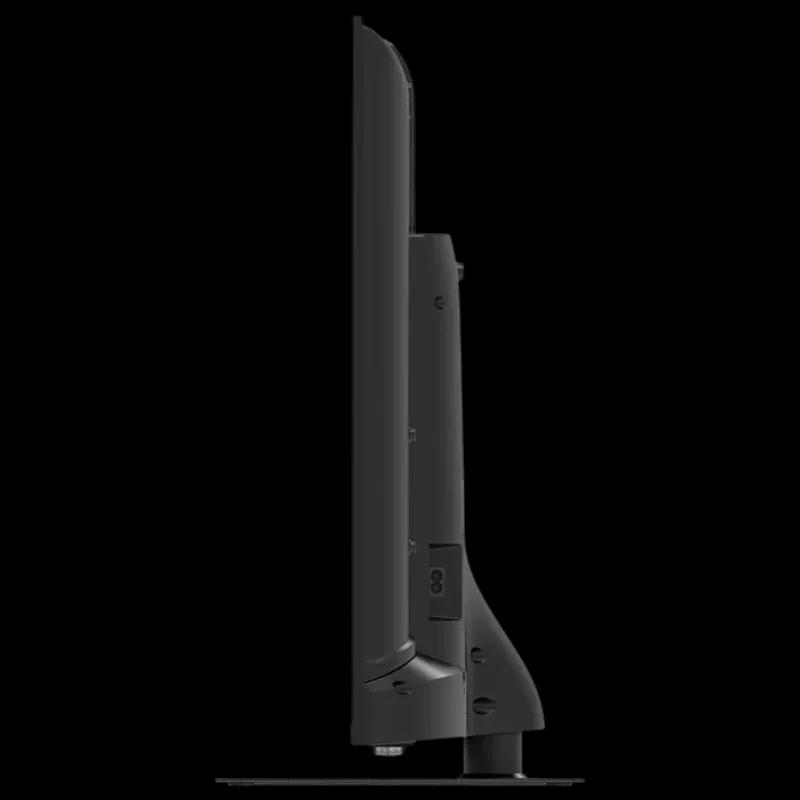 Lateral del Thomson 43QG7C14: perfil delgado en negro con bisel fino, soporte central estable y conectividad trasera accesible en Smart TV 43" 4K QLED