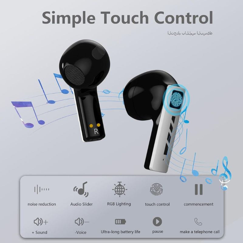 Black Shark T11 Gris, control táctil