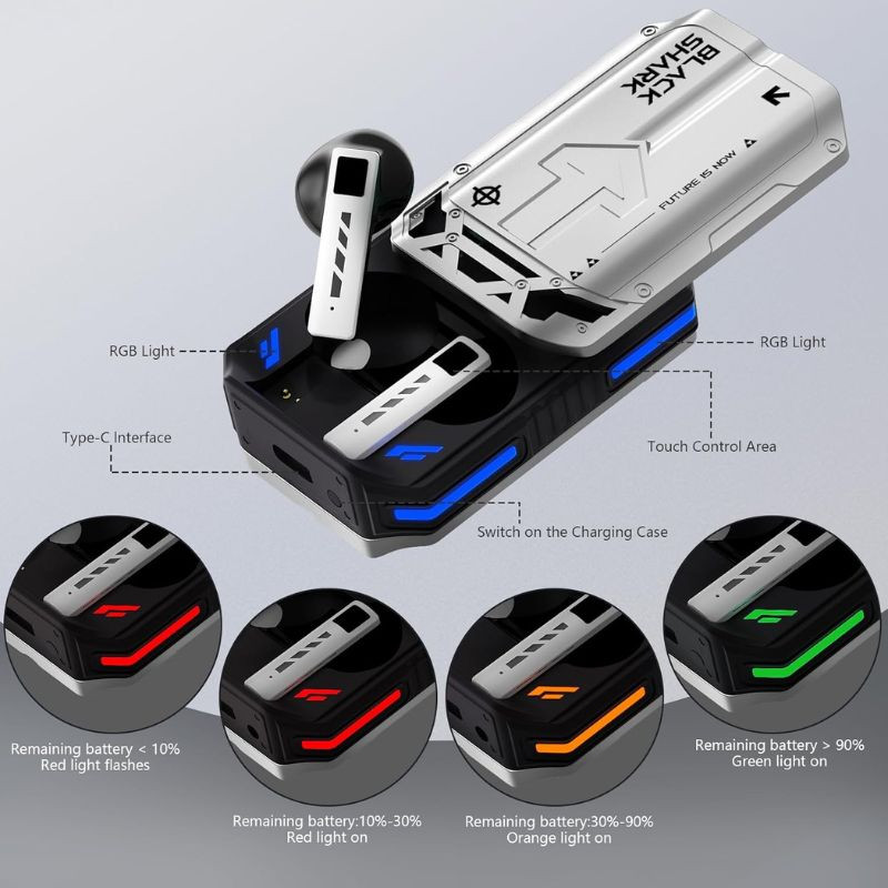 Black Shark T11 Blanc, image de l'éclairage RGB