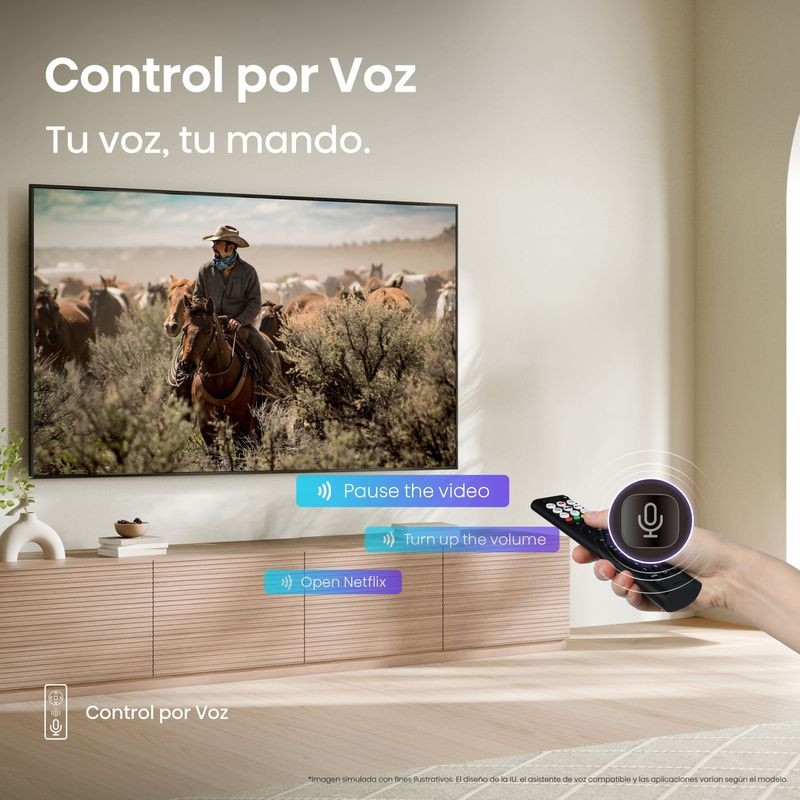 Commande vocale de Hisense 65A6Q Noir