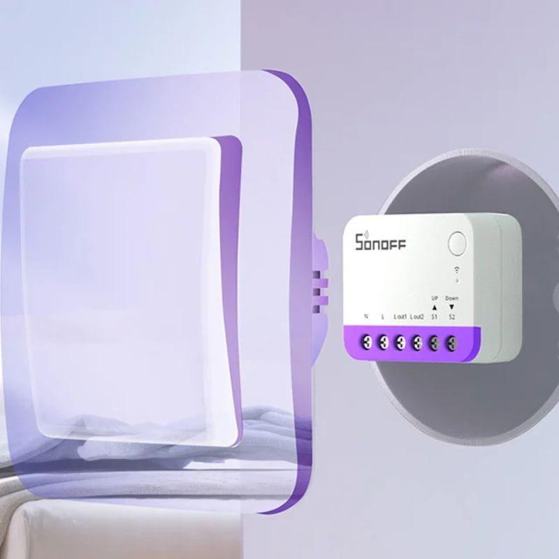 Sonoff MINI-RBS smart WiFi mini switch, imagen con el interruptor