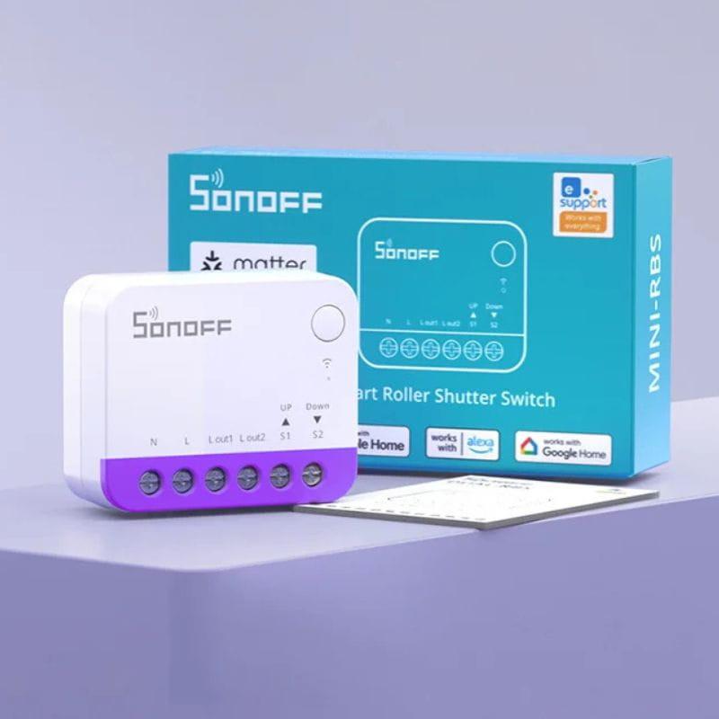Sonoff MINI-RBS smart WiFi mini switch, imagen con la caja