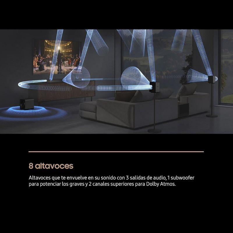 Samsung HW-QS700F Caisson de basses Dolby Atmos, 8 haut-parleurs, 3 sorties audio, 1 caisson de basses et 2 canaux pour Dolby Atmos