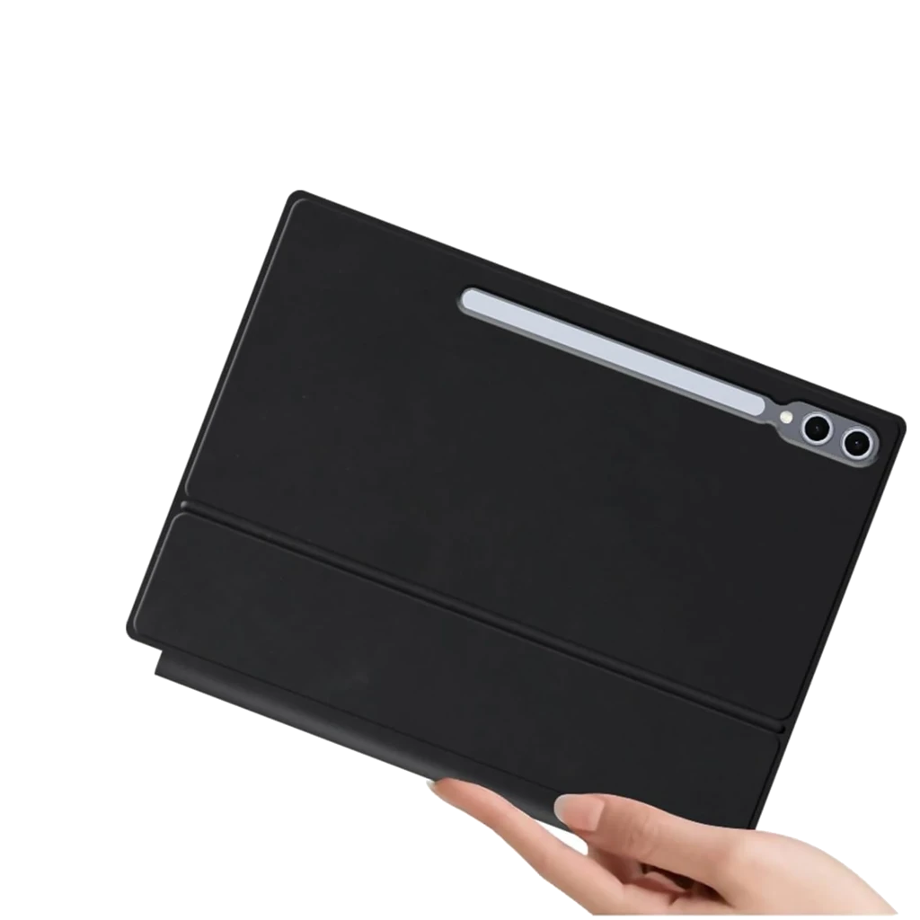 Funda con teclado para Galaxy Tab S10 Lite en color negro, con soporte plegable, ranura para lápiz y recorte para doble cámara trasera