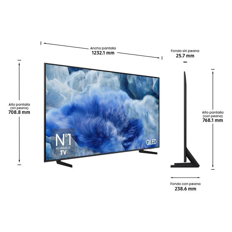 Dimensiones de Samsung Q8F QE55Q8FAAU 55 4K Ultra HD Smart TV Wifi 