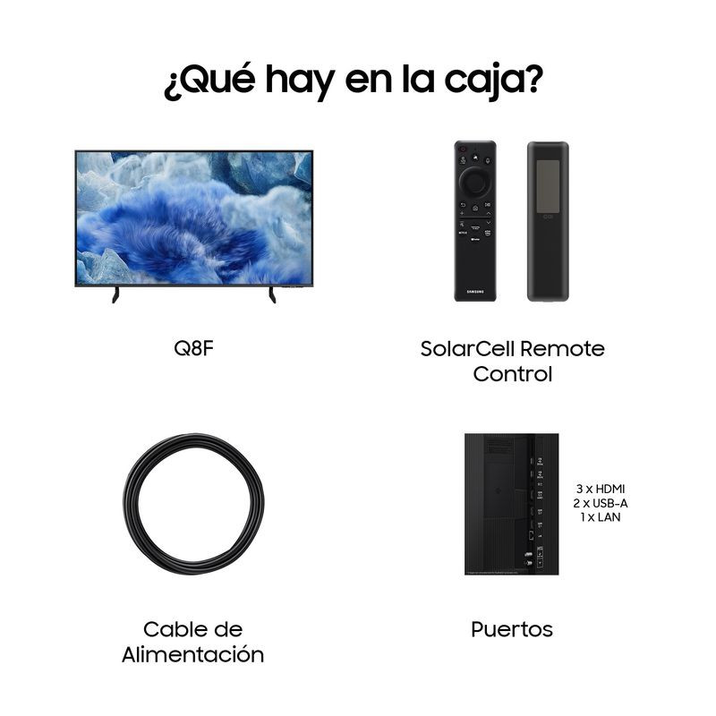 Contenido de Samsung Q8F QE55Q8FAAU 55 4K Ultra HD Smart TV Wifi