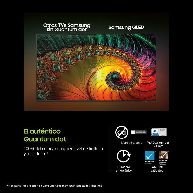 Quantum Dot de Samsung Q8F QE75Q8FAAU 75 4K Ultra HD Smart TV Wifi 