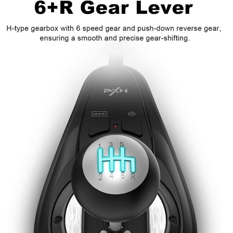 PXN-A7 Palanca de cambios para PC / PS3 / PS4 / XBOX ONE / SWITCH con 6 velocidades y marcha atrás