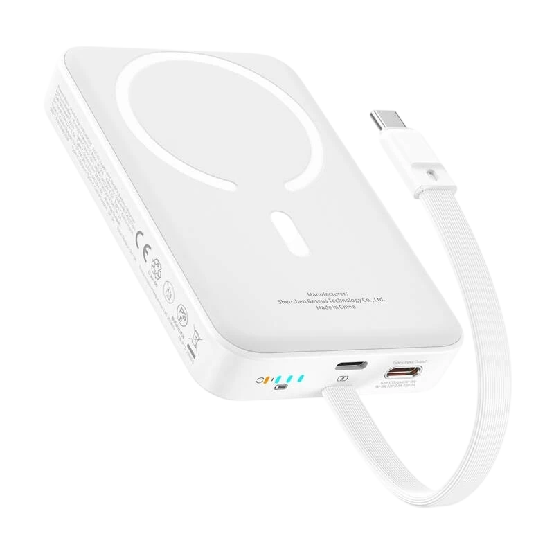  Mini Powerbank Magnético Baseus 10000mAh 30W - Blanco
