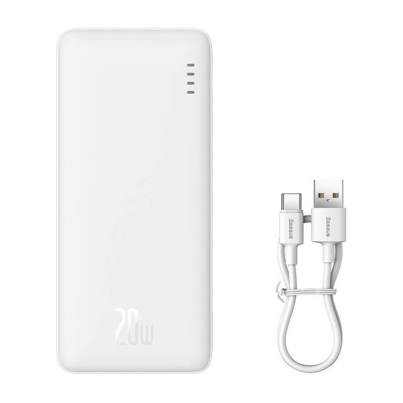 Câble de Baseus Airpow 10000mAh 20W Blanc - Powerbank