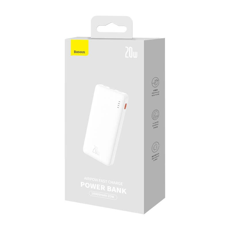 Boîte de Baseus Airpow 10000mAh 20W Blanc - Powerbank