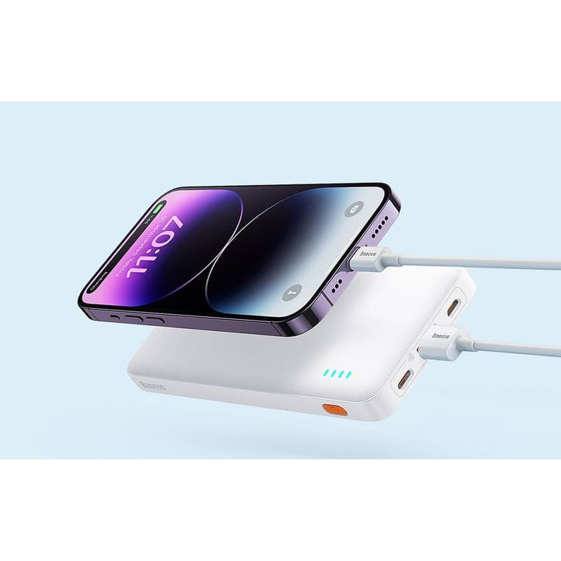 Puissant de Baseus Airpow 10000mAh 20W Blanc - Powerbank