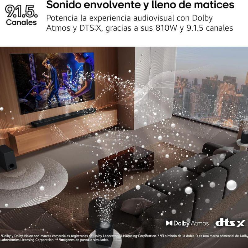 LG S95TR 9.1.5 810 W Preto - Barra de som surround