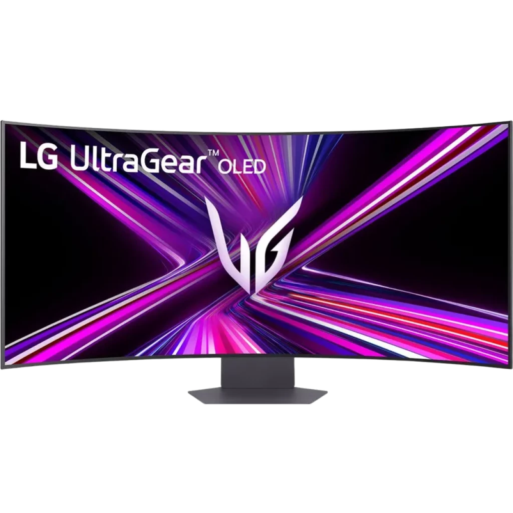 Monitor curvo OLED 44.5 pulgadas UltraWide 5K2K, 165Hz y 0.03ms. Diseño sin bordes, base robusta y colores vibrantes con FreeSync Premium Pro