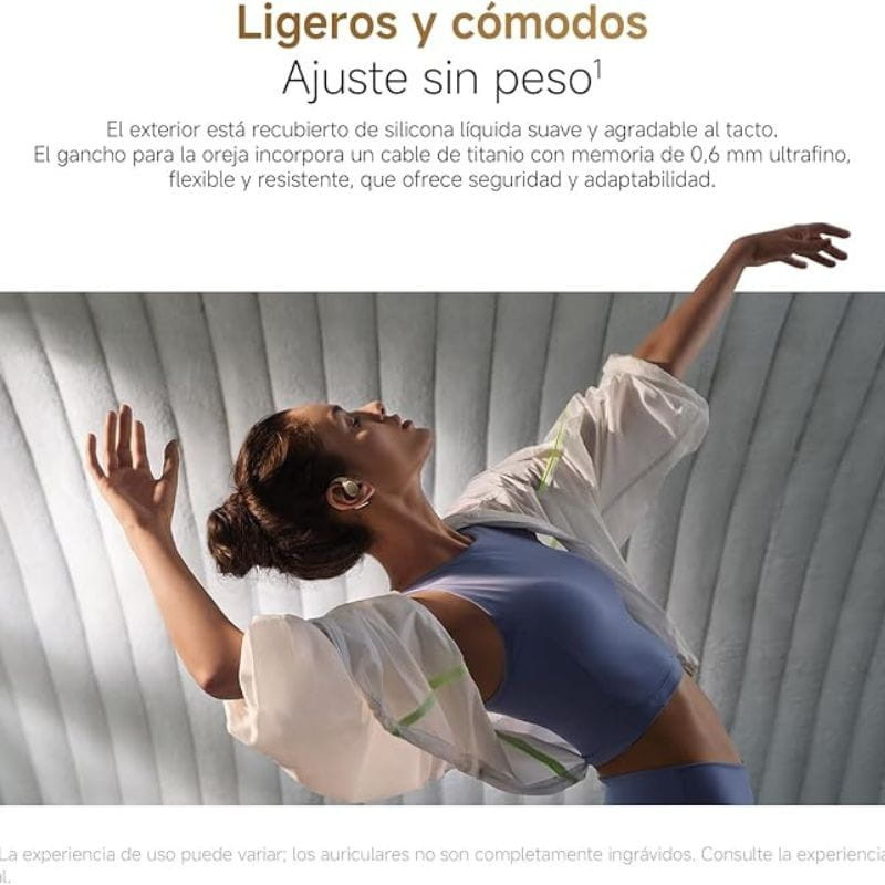 Xiaomi OpenWear Stereo Pro Cinzento Titânio com ANC; design ultraleve e aberto, ganchos auriculares de titânio finos, ajuste confortável e estável