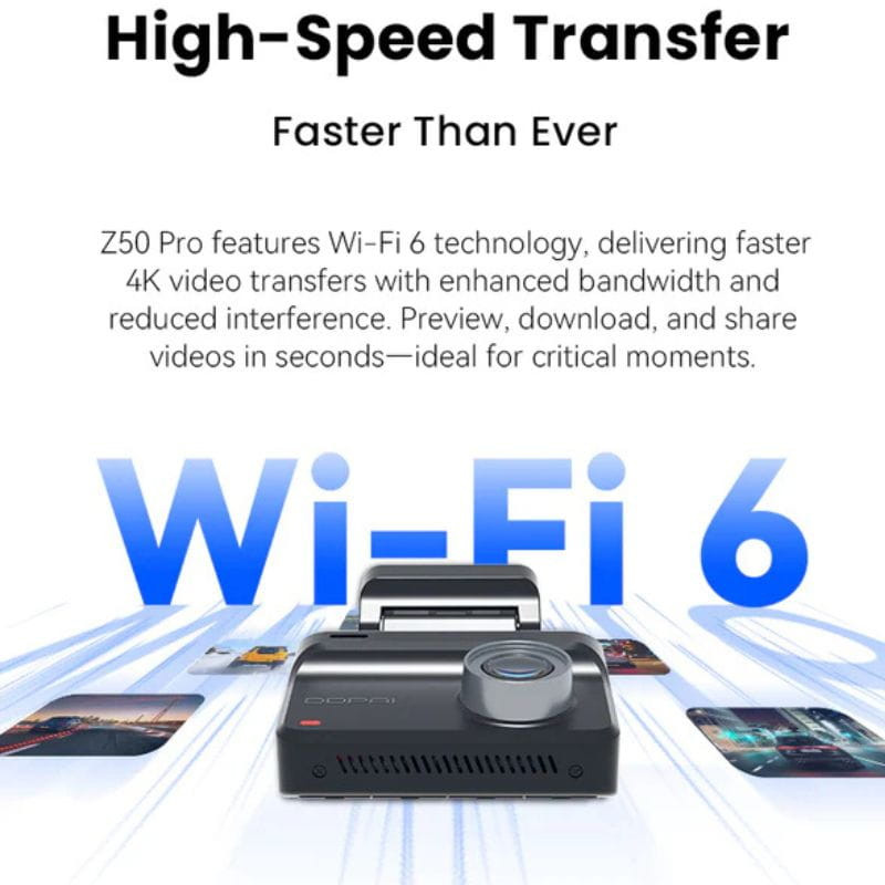 DDPAI Z50 Pro 4K Dual Dash Cam - Cámara para Coche, wifi 6