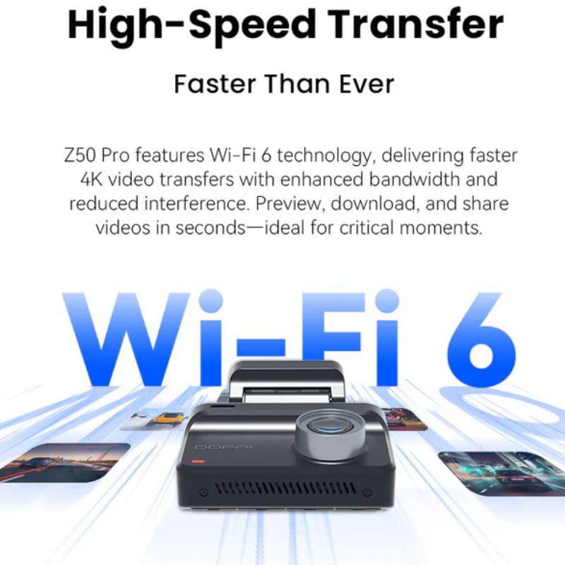 DDPAI Z50 Pro 4K Dual Dash Cam - Cámara para Coche, wifi 6
