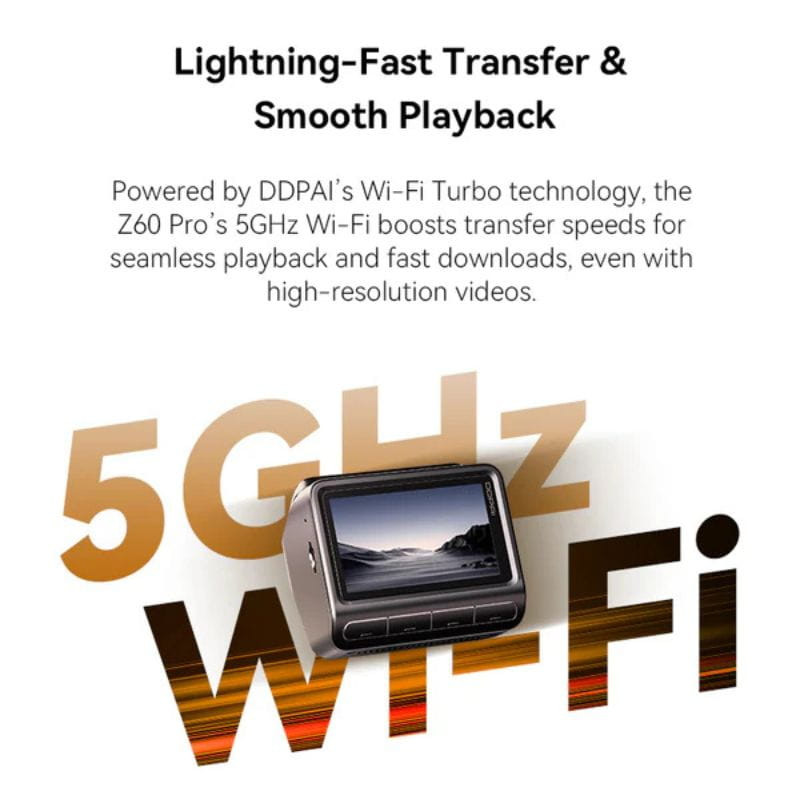 DDPAI Z60 Pro 4K Dual Dash Cam - Cámara para Coche, Wifi