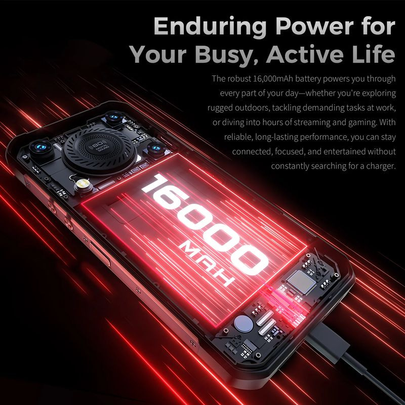 Oukitel WP56 5G 8GB/256GB Rojo - capacidad de batería