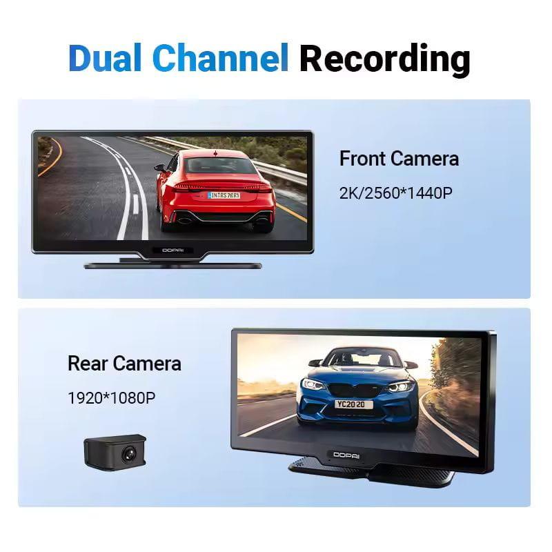 DDPAI M5S Smart Car Stereo Dash Cam, doble canal