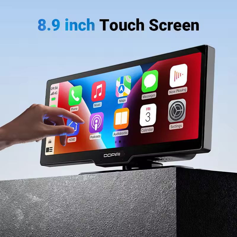 DDPAI M5S Smart Car Stereo Dash Cam, pantalla