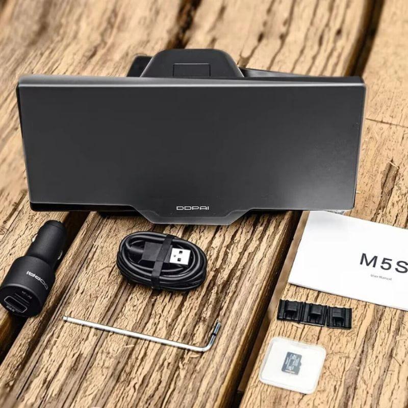DDPAI M5S Smart Car Stereo Dash Cam, contenido del paquete