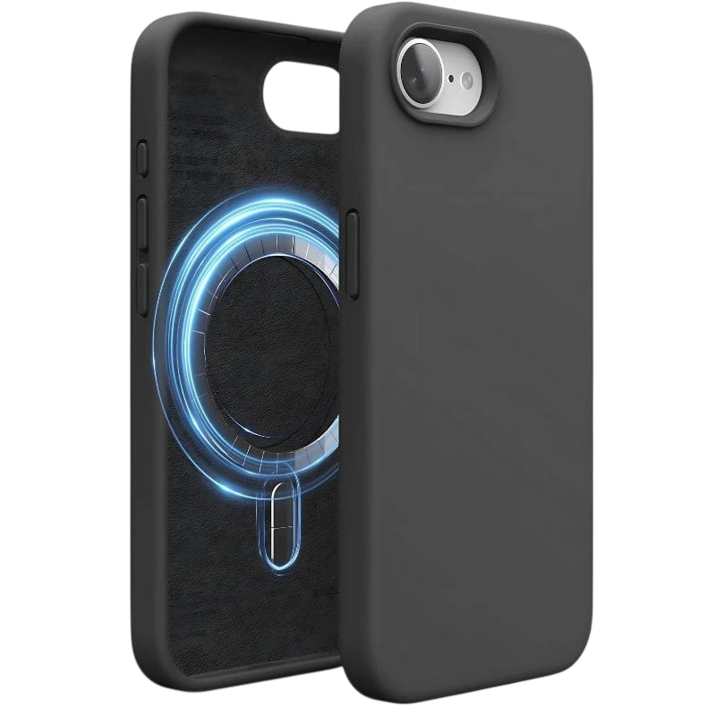Funda suave negra para iPhone 17e/16e compatible con Magsafe