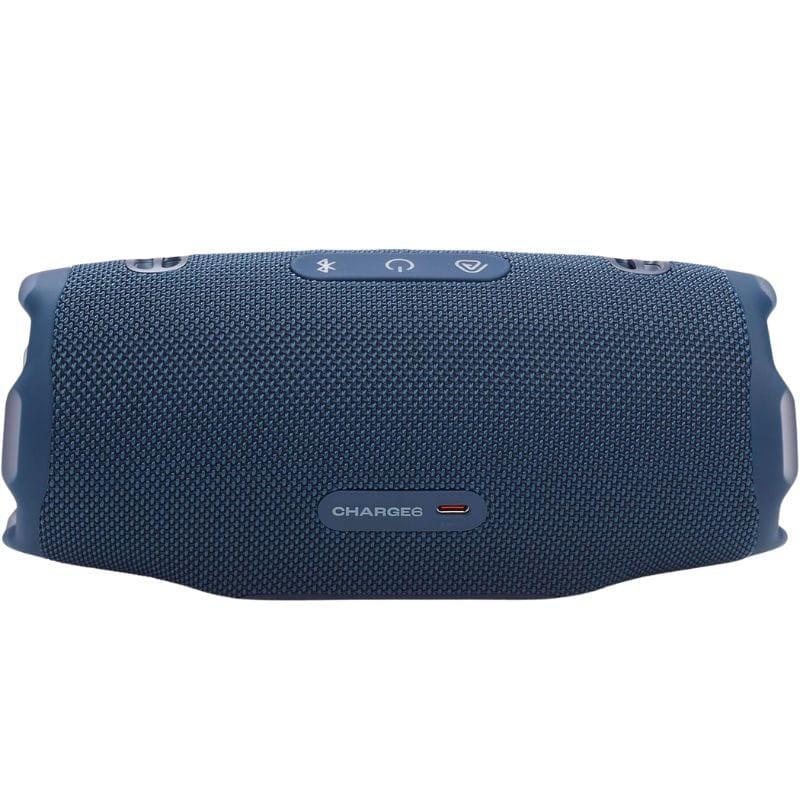 JBL Charge 6 Azul, com som, imagem do conector USB
