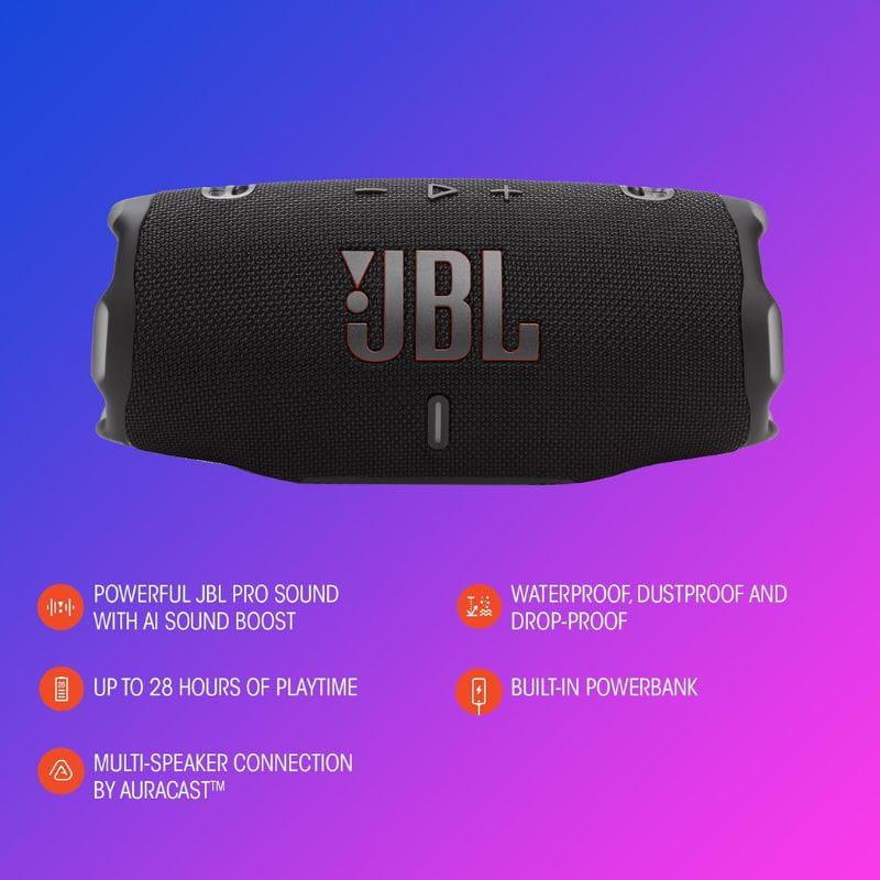 JBL Charge 6 Azul, com som, características