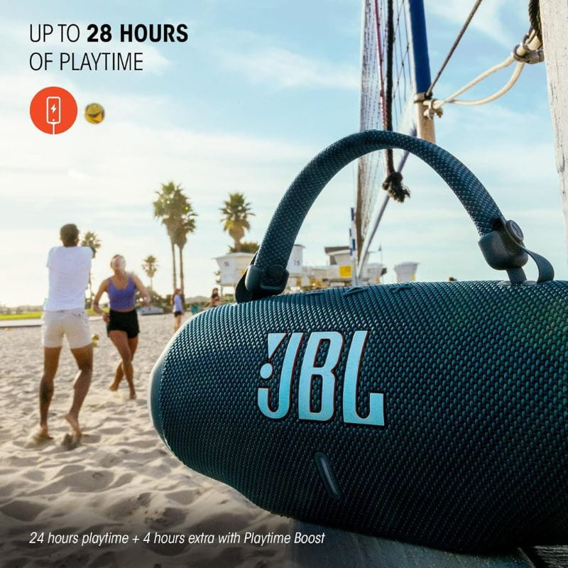 JBL Charge 6 Azul, com som, até 28 horas de autonomia