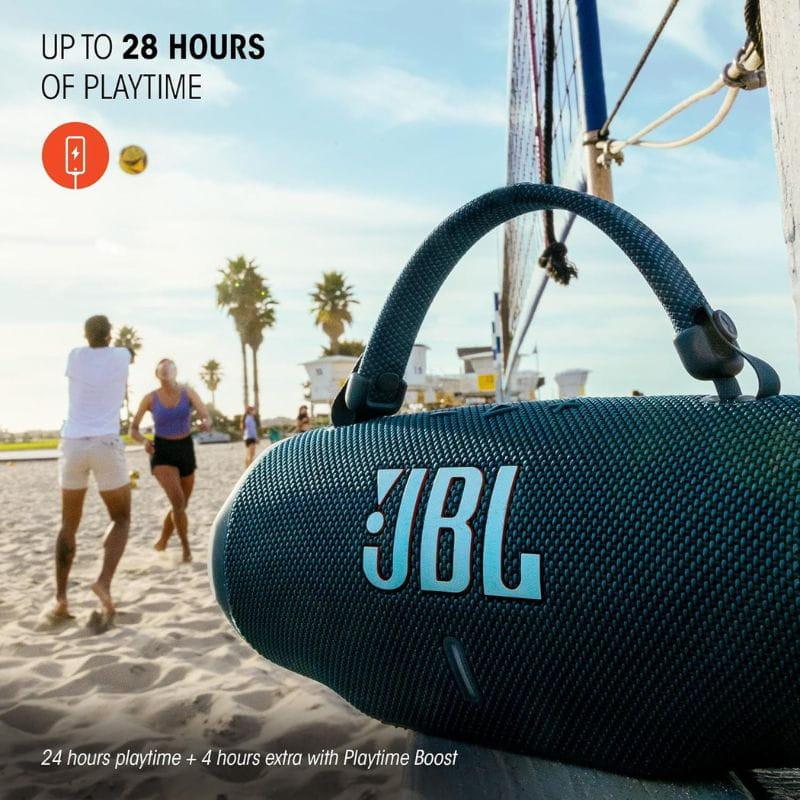 JBL Charge 6 Azul, com som, até 28 horas de autonomia