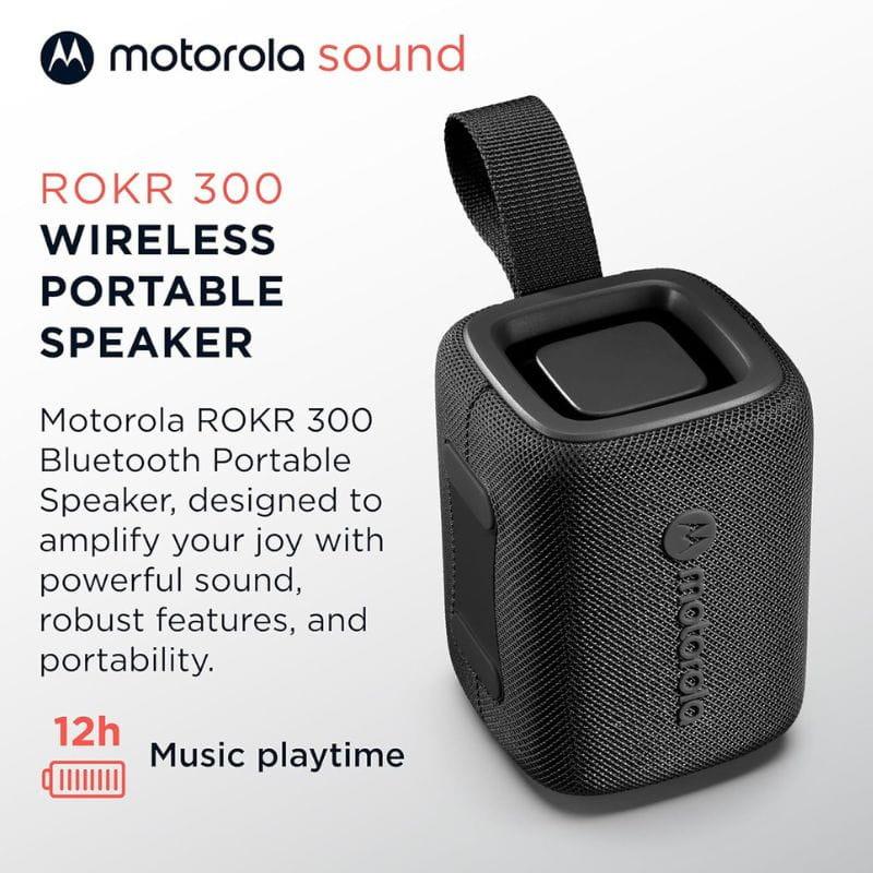 Motorola ROKR 300 7 W Negro - Altavoz bluetooth, autonomía de hasta 12h
