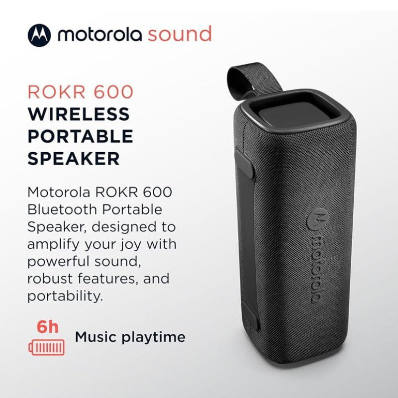 Motorola ROKR 600 30 W Rouge - Haut-parleur Bluetooth, portable