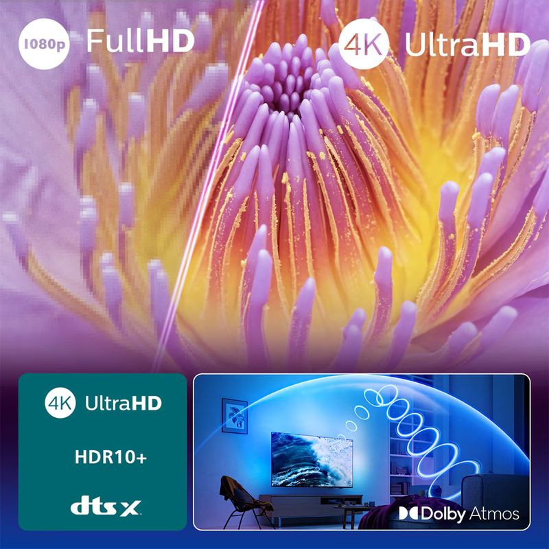 Resolução 4K de Philips 43PUS8010/12 43 4K Ultra HD LED Smart TV Wifi Preto