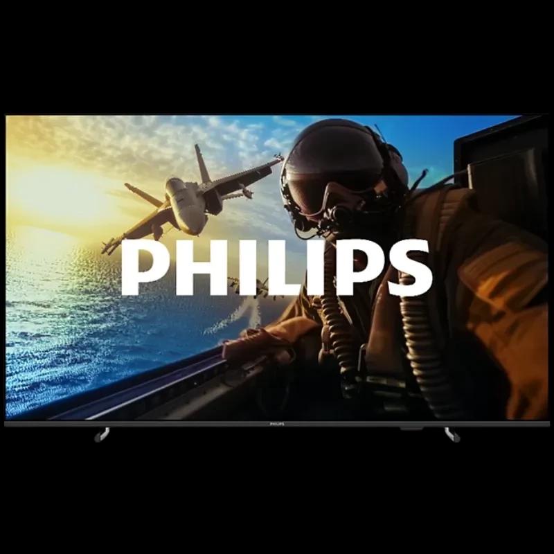 Philips 50PUS7000/12 televisor 50 pulgadas 4K Ultra HD LED en color negro, marco fino y base doble, pantalla amplia con imagen nítida y colores vivos