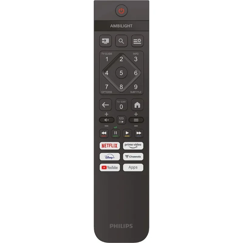 Puertos del televisor: USB x2 5V 500mA, HDMI x3 con eARC en HDMI 1, Common Interface lateral, salidas y entradas traseras de red, audio digital, satélite y
