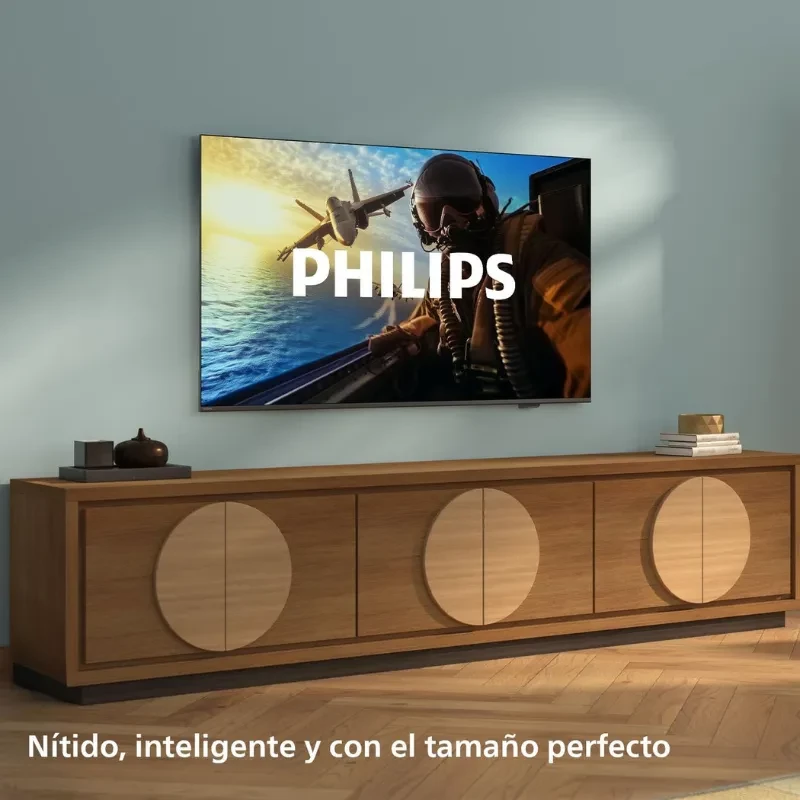 Philips 65PUS7000/12 65 pulgadas 4K Ultra HD en color negro con marco delgado, montado en pared, imagen nítida y vibrante para cine en casa
