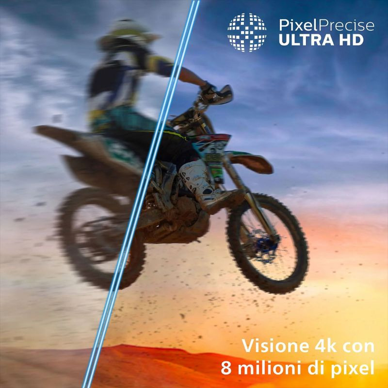 Philips 65PUS8010/12 65 pouces 4K Ultra HD Smart TV Ambilight avec bords lumineux, écran fin, compatibilité Google Home et Alexa, design élégant