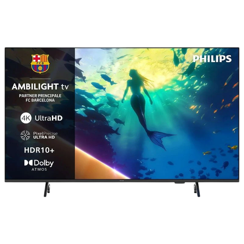 Philips 65PUS8010/12 65 pouces 4K Ultra HD Smart TV Ambilight, écran fin bord minimal, HDR10+, Dolby Atmos, Pixel Precise Ultra HD, couleurs vives