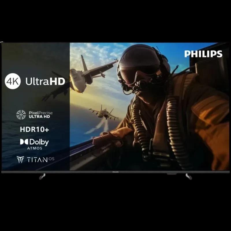 Philips 75PUS7000/12 75 pulgadas 4K Ultra HD, panel plano negro con HDR10+, Dolby Atmos, Titan OS y bordes delgados para imagen inmersiva