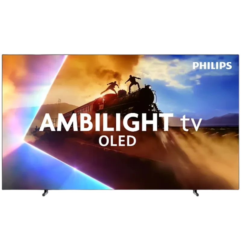 Philips 77OLED770 77 pulgadas 4K Ultra HD OLED con Ambilight, marco delgado y peana doble; colores vibrantes y negros profundos en pantalla amplia