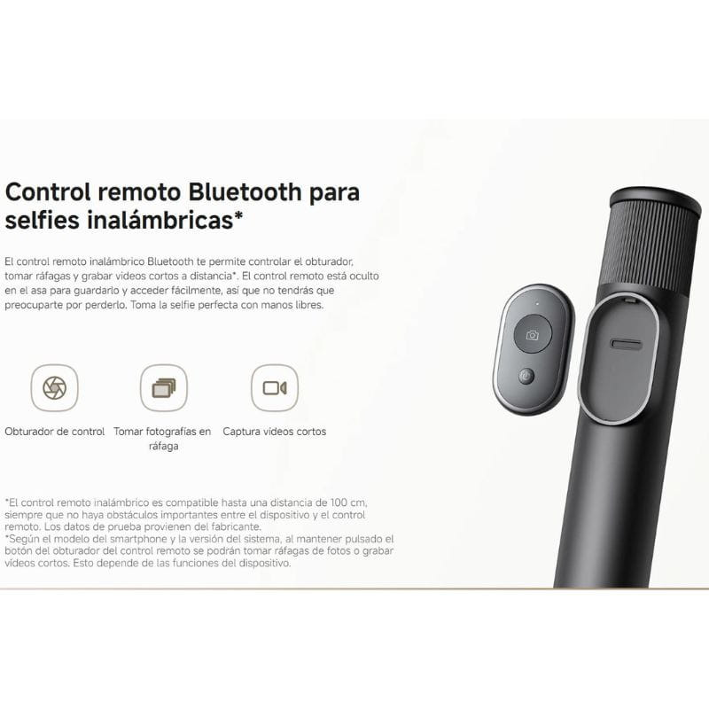 Xiaomi Selfie Stick Tripod Mini, comando à distância