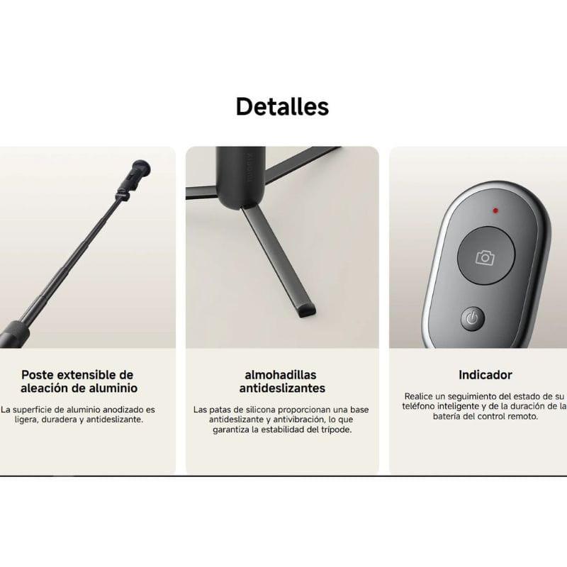 Tripé Xiaomi Selfie Stick Tripod, detalhes