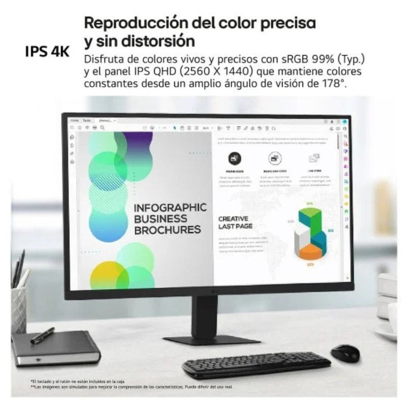 LG 27U631A-B 27 Quad HD IPS 100 Hz Negro, 4K