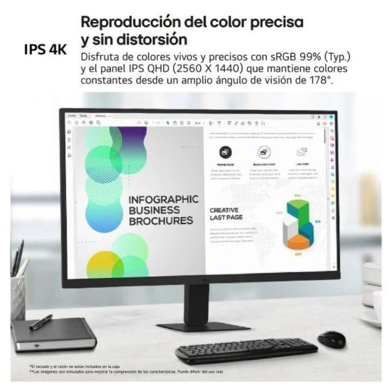 LG 27U631A-B 27 Quad HD IPS 100 Hz Negro, 4K