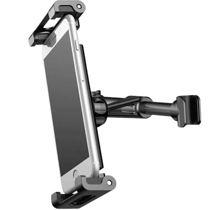 Baseus Soporte tablet para reposacabezas de coche, imagen lateral con tablet